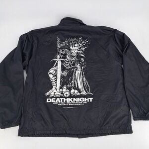 Death Saves Death Knight Jacket Sz XL Black Born in Hell Destruction Street Wear